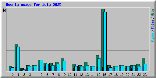 Hourly usage for July 2025