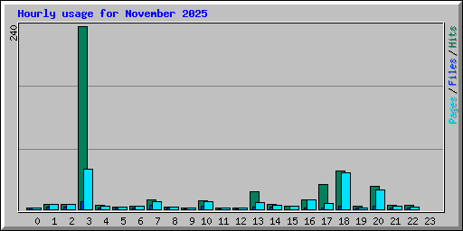 Hourly usage for November 2025
